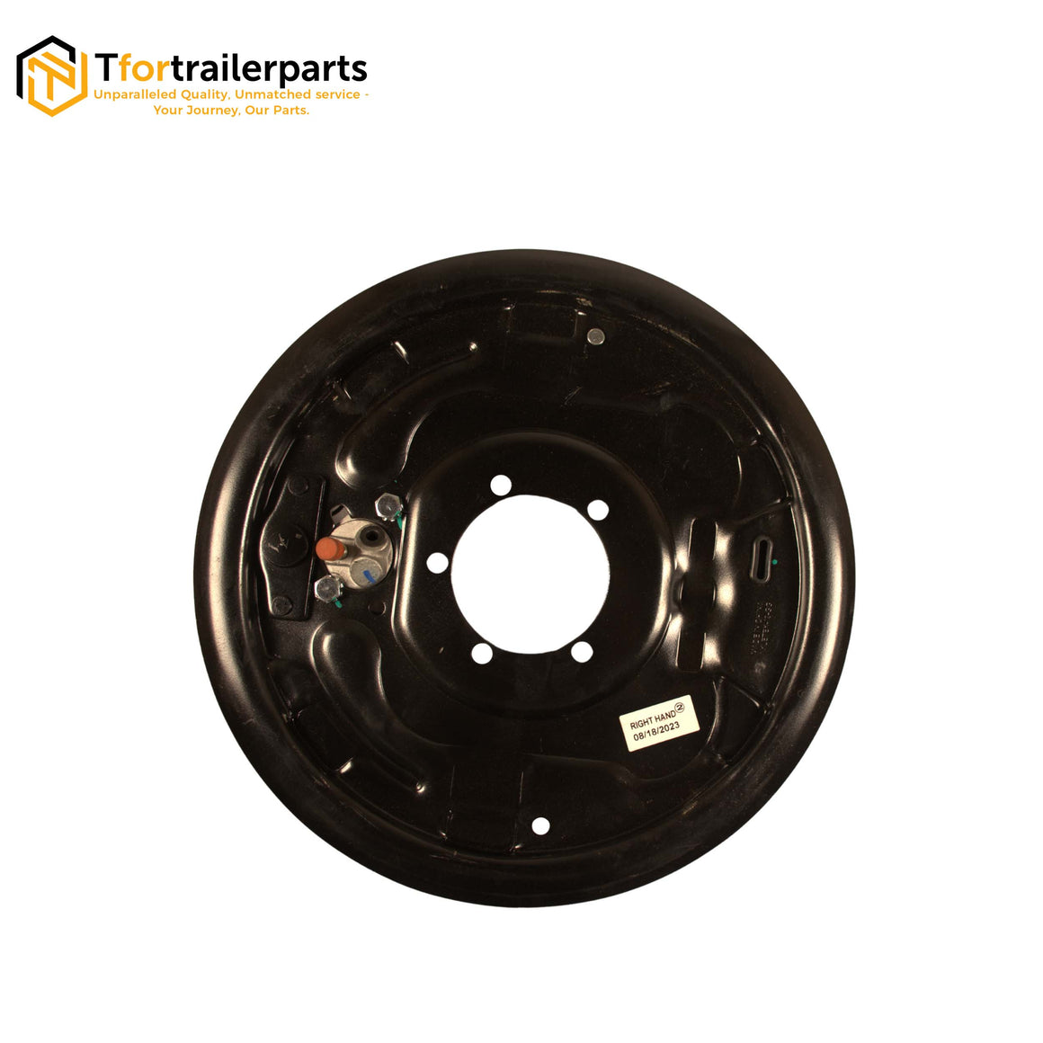 12 inch hydraulic backing plate right side trailer brake assembly