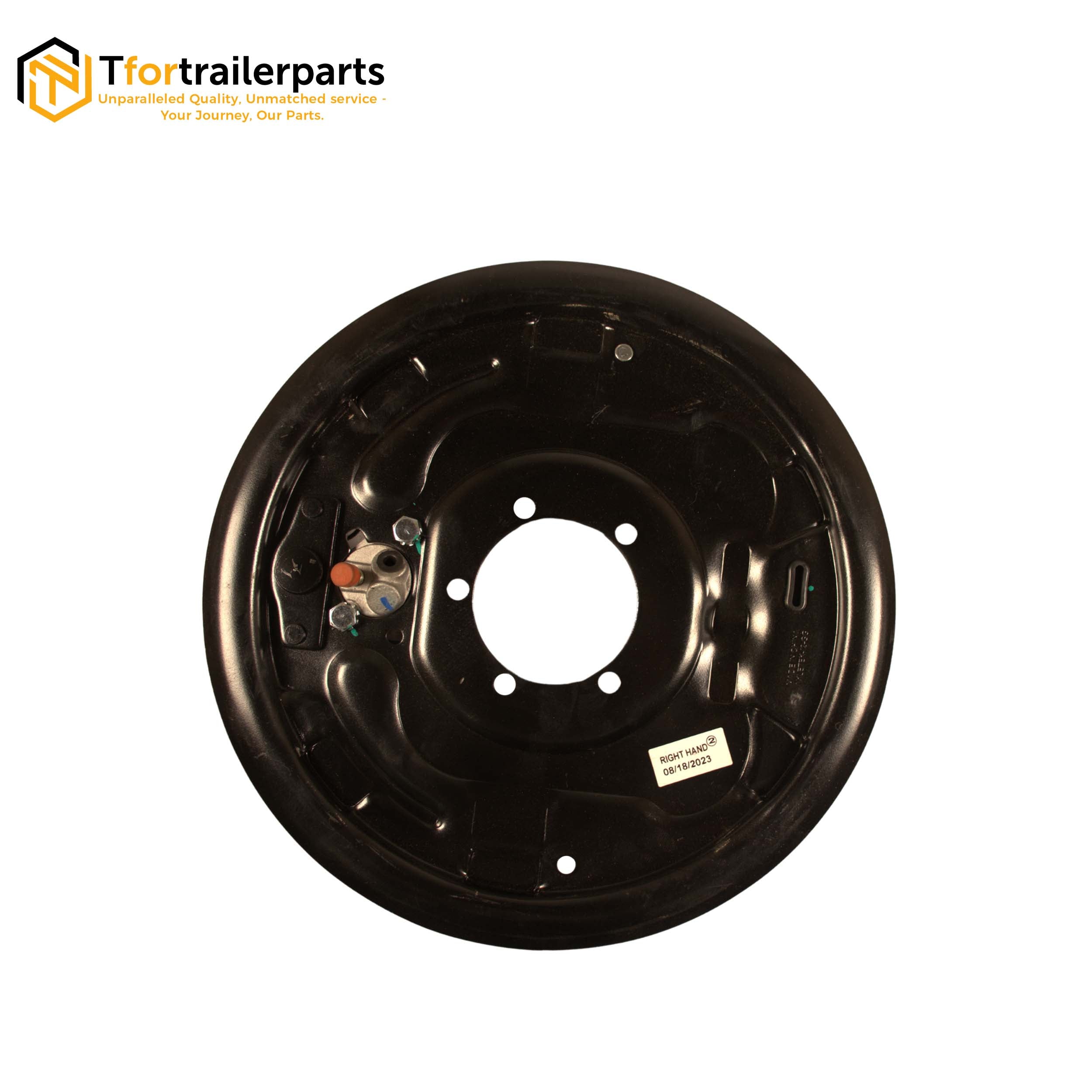 12 inch hydraulic backing plate right side trailer brake assembly
