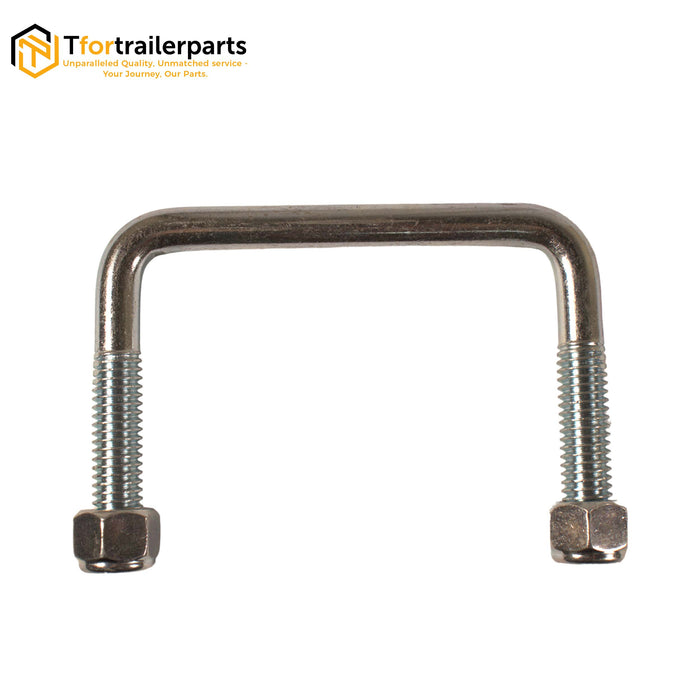 100x100mm Square U Bolts with Nyloc Nuts (1/2")