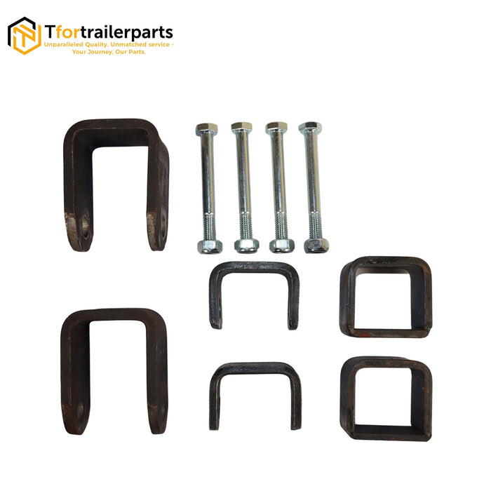 45mm Eye to slipper spring Hanger Kit (Tandem axle trailer)