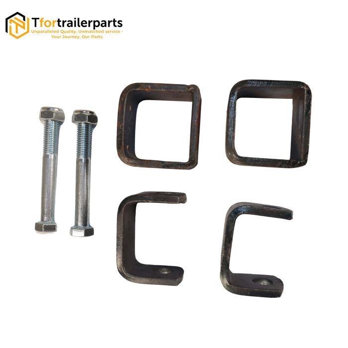 45mm Eye to slipper spring Hanger Kit (Single axle trailer)