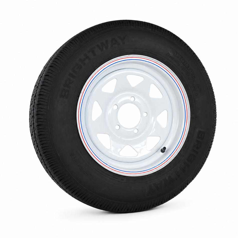 14x6" Ford White Sunraysia Rim with Tyre 185R14LT (CTA-060408)