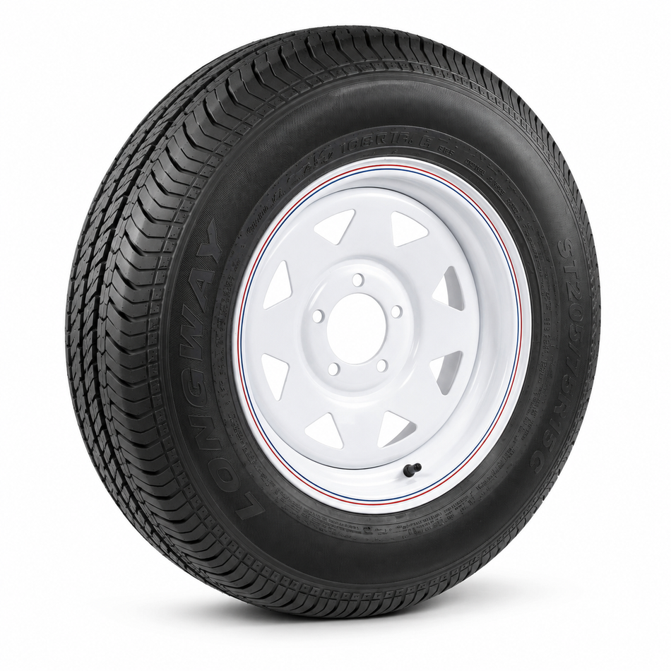 15x6" Ford White Sunraysia Rim with Tyre 195R15LT (CTA-060408)