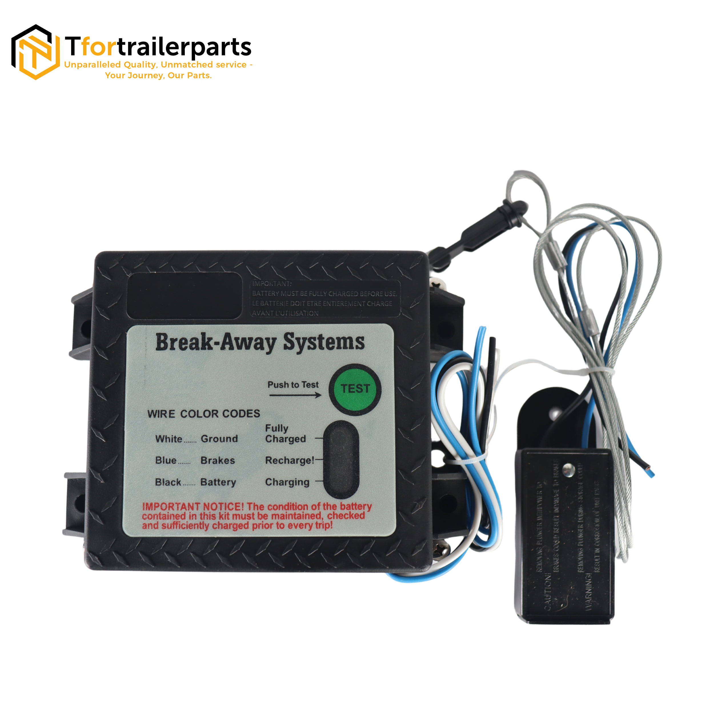 Breakaway Unit System for LM SL trailer hubs with cap