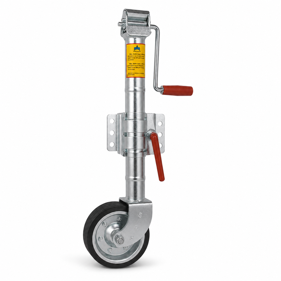 Jockey wheel 8" Swing Up 750lbs (Budget Range)