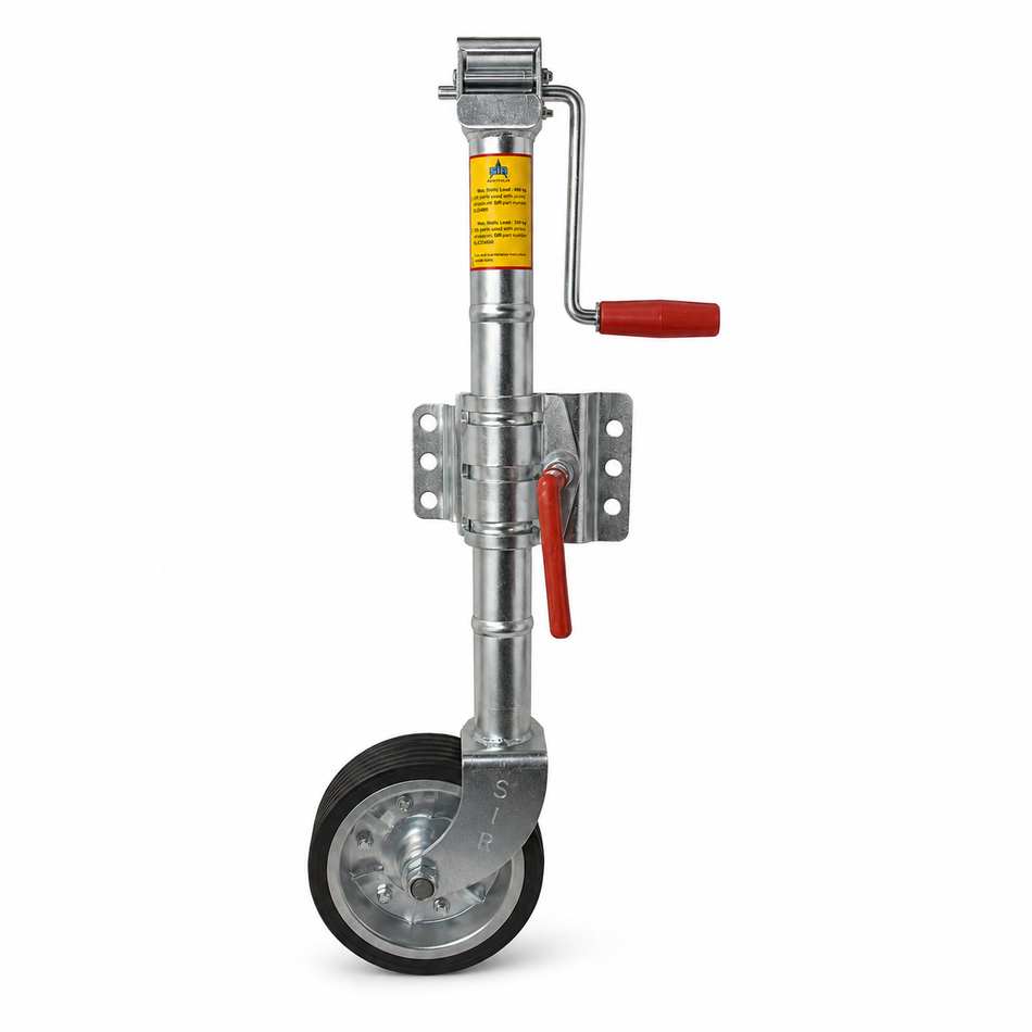 Jockey Wheel 8" Side Wind Zinc (Removable C Clamp)