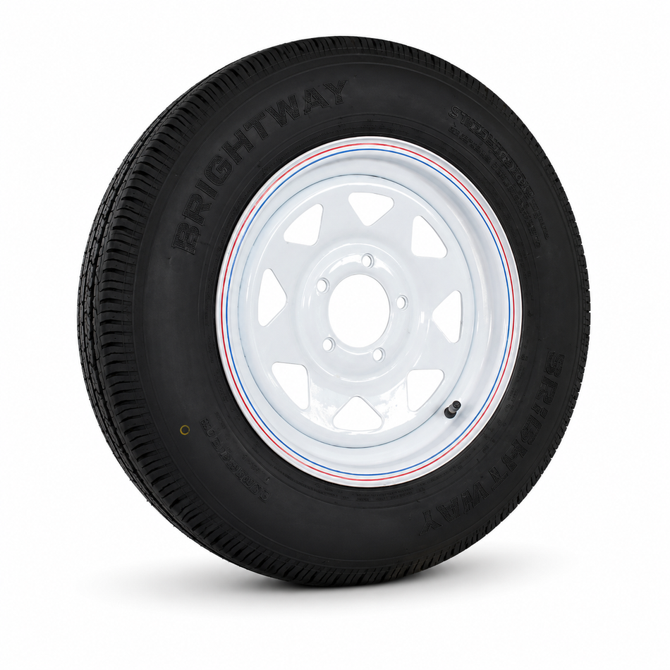 14x6" HT White Sunraysia Rim with Tyre 185R14LT (CTA-060408)