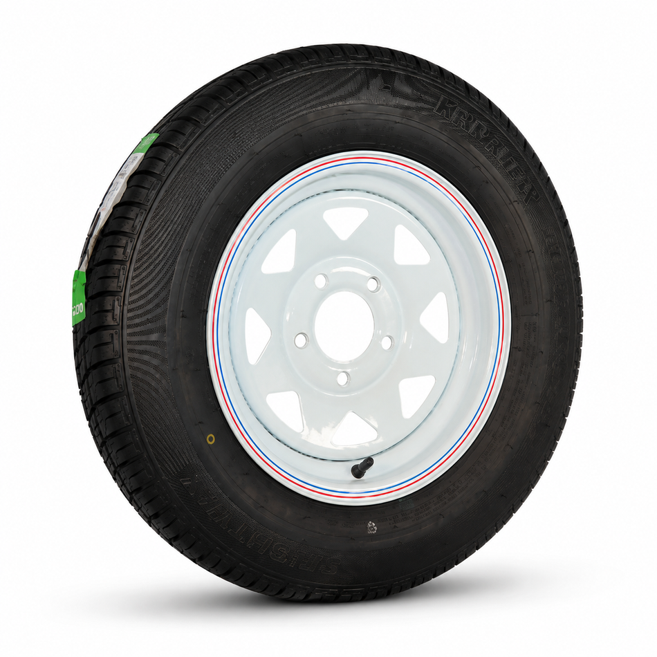 13x4.5" Ford White Sunraysia Rim with 165R13LT Tyre (CTA-060408)