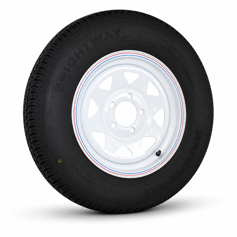 14x6" HT White Sunraysia Rim with Tyre 185R14LT (CTA-060408)