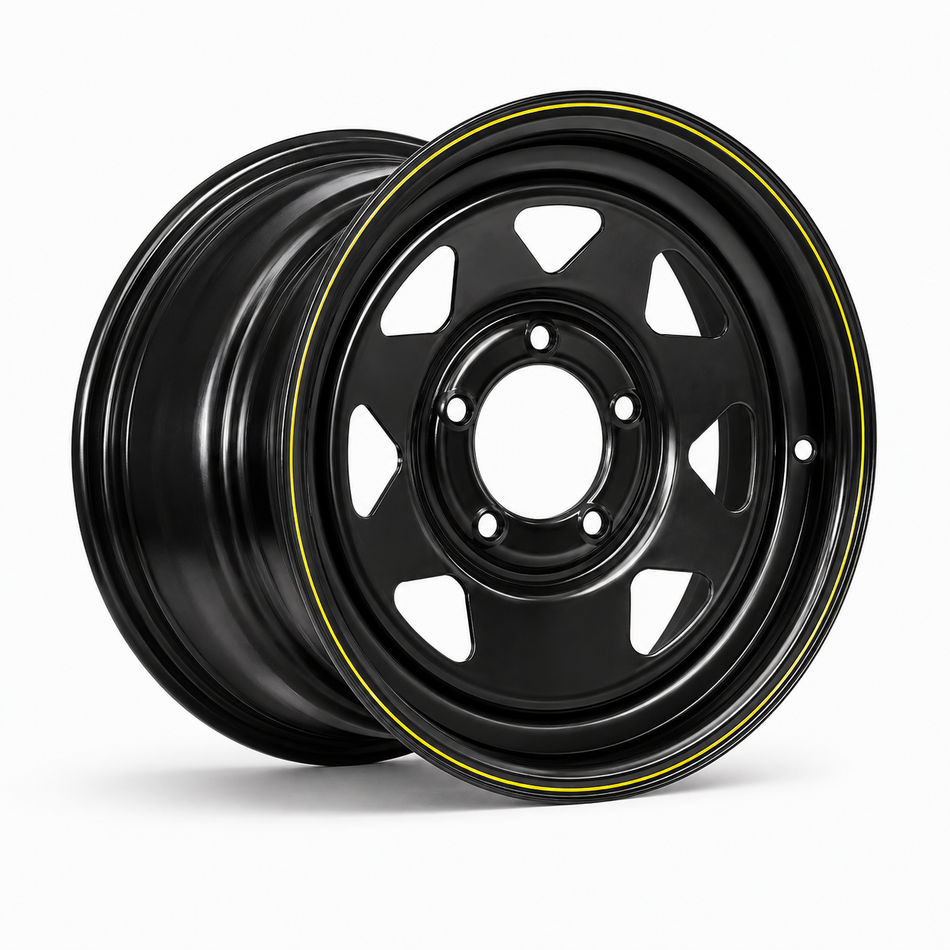 14x6" Black Sunraysia Trailer Rim, 5 Stud Holden HQ Pattern