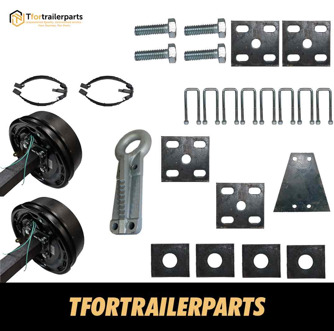 DIY tandem axle trailer parts 4000kg kit with solid beam axles and electric drum brakes