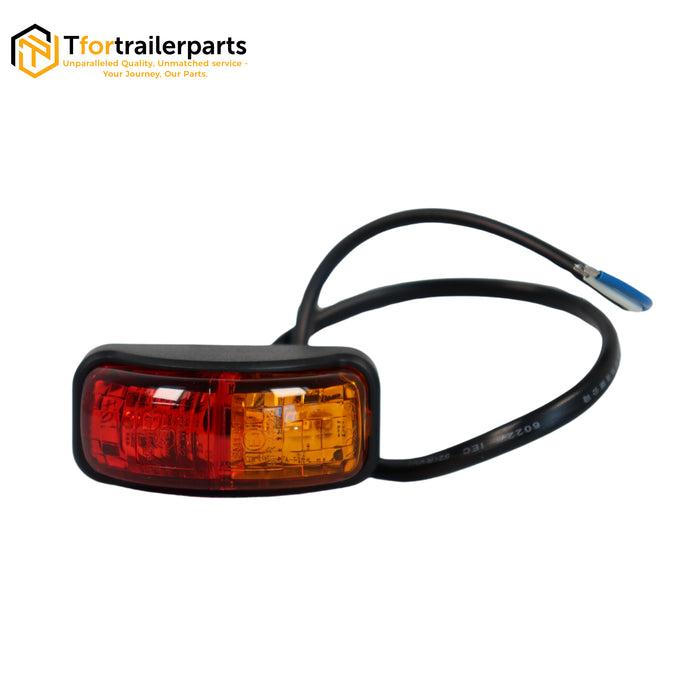 LED Side Marker Lamp 54x24x31mm Multivolt Red&Amber (CTA-060373)