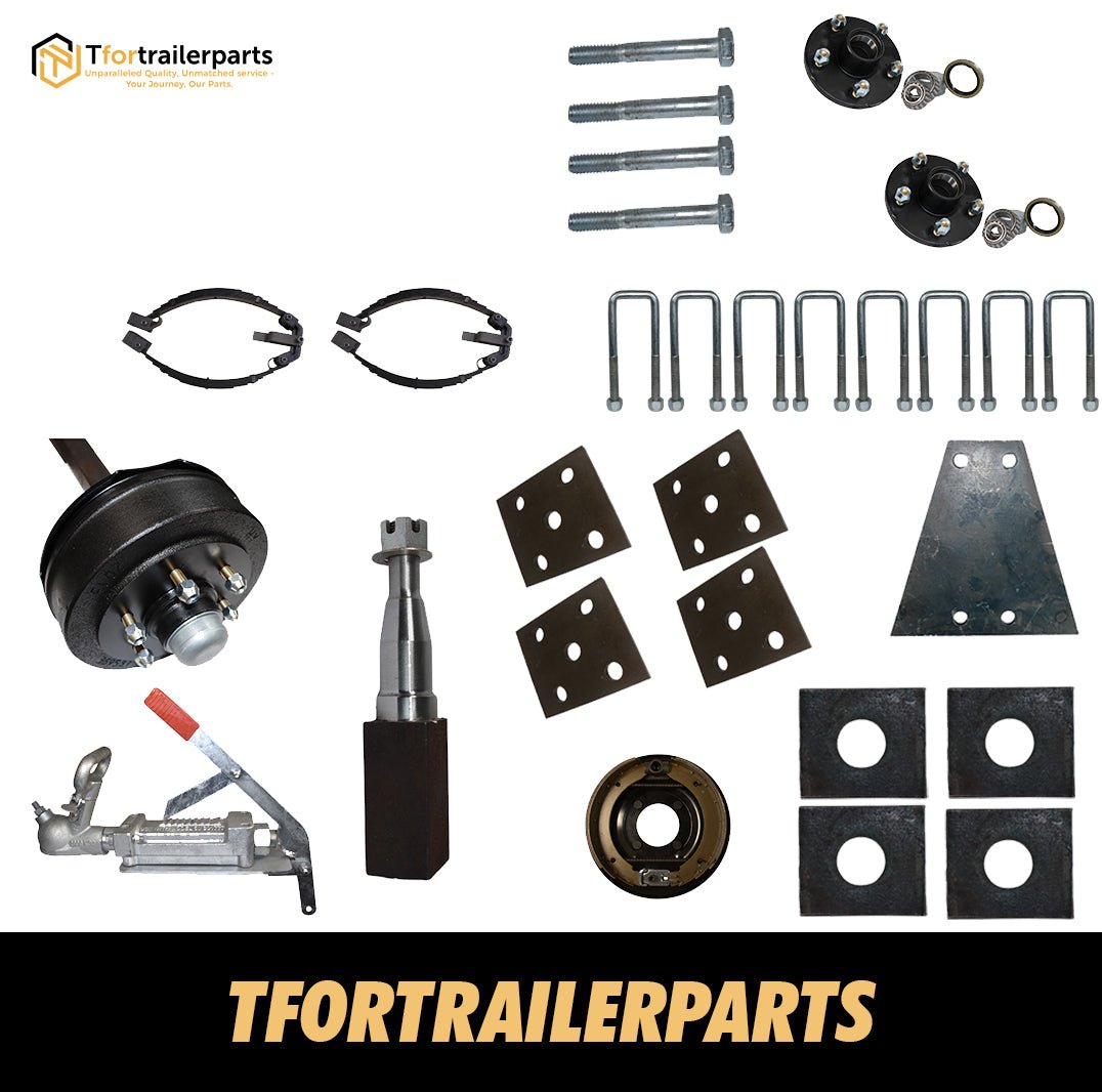 DIY Tandem Axle Trailer Kit 2000kg Mechanical Drum Brakes (Rocker suspension)