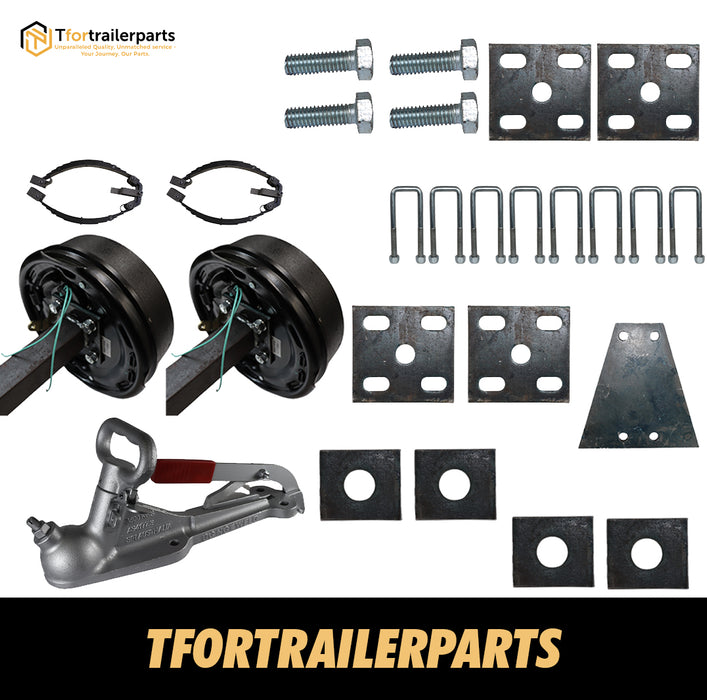 Diy Tandem Axle trailer Kit 2800 Kg rated Solid beam axles (Electric Drum Brakes)