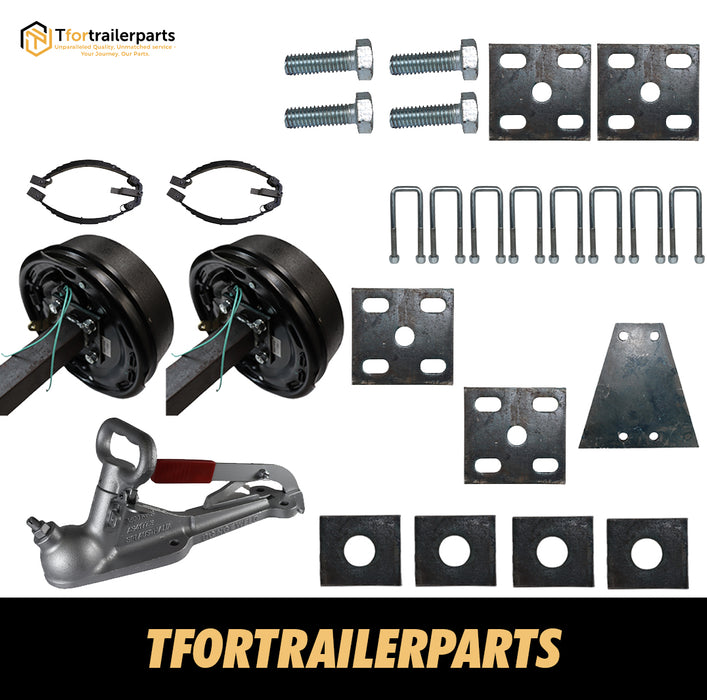 Diy Tandem Axle trailer parts 3200 Kg rated Solid beam axles