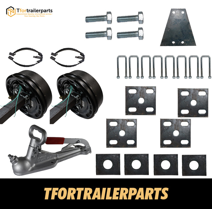 Diy Tandem Axle trailer parts 3500 Kg rated Solid beam axles