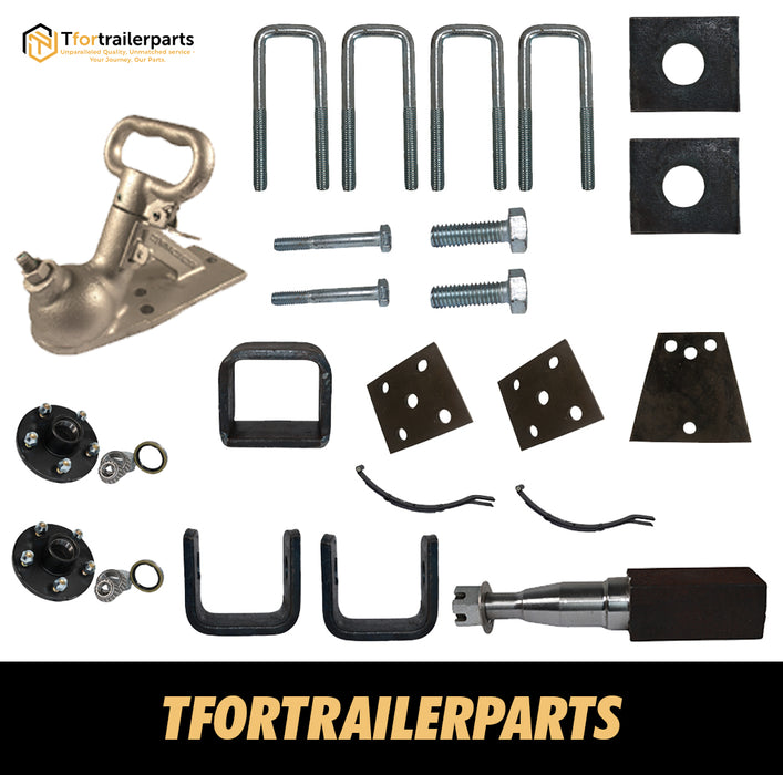 Diy Single Axle trailer kit 1000 Kg rated Solid beam axles